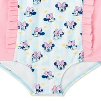 Minnie Mouse Baby and Toddler Girl jednodijelni kupaći kostim s osipom, veličine 12m-5t