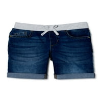 Bermudske kratke hlače od trapera s pletenim strukom, veličine 5 I Plus