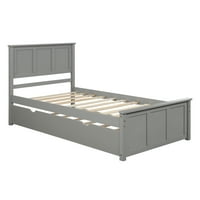 Drveni okvir kreveta na platformi u A-listi s uzglavljem i ladicama za odlaganje za djecu
