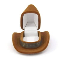 Kreativni prstenovi u obliku kaubojskog šešira izlog za pohranu nakita u obliku slova U.8.5