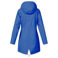 Plus veličine kišne jakne za žene, ženski kaputi s dugim kapuljačama pada vodootporni kabanice lagane kapute za