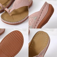 Ženske ljetne sandale s platformom u veličini, Plus Size, Ležerne ženske klinaste japanke s okruglim nožnim prstima