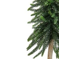Drvena podloga za božićno drvce s ledenom umjetnom pločom-neosvijetljena
