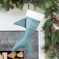 Odmor dekor dekor oblikovano platno plava božićna čarapa, 20