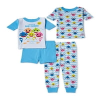Baby Shark Boys & Toddler Boys Snug Fit Cotton Kratka pidžama, set