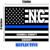 Reflektirajući okrug Caswell Sjeverna Karolina NC Thin Blue Line Steelly Old Glory USA zastava
