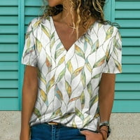 Rasprodaja ženskih vrhova ispod $ Plus size, ženske Ležerne ljetne bluze s izrezom u obliku slova u i kratkim