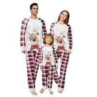 Obiteljska podudarna božićna pidžama za odrasle djece mališana za bebe jelene tisak lagane odjeće za spavanje