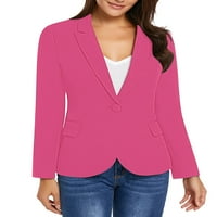 Vetinee Womens Business Work Office Blazer Povratni prorezni jakna s jednim gumbom, veličine XS-2XL