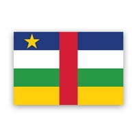 Naljepnica sa zastavom Srednjoafričke Republike-samoljepljivi vinil-otporan na vremenske uvjete-Proizvedeno u