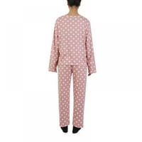 Ženski pidžama Set Slatka pidžama Na točkice ležerni topići hlače kućna pidžama dugih rukava Slatka ružičasta
