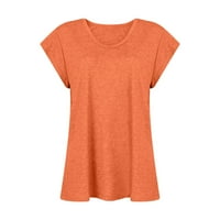 Ženske seksi majice s izrezom i kratkim rukavima, tunike i majice plus veličine, Jednostavna majica bez rukava