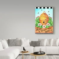 Zaštitni znak likovna umjetnost 'Bee Hive Home' platno umjetnost Melinda Hipsher