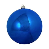 Protemski sjajni raskošni plavi UV otporni na komercijalni božićni kuglični ukras 4