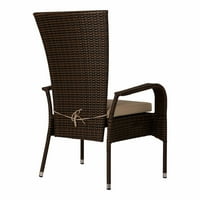 Stolica za blagovanje u visini od pletene stolice od smole Coconino
