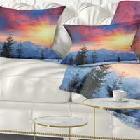 Dizajnerski prekrasan pogled na zimski krajolik - jastuk s pejzažnim printom-12.20