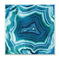 Stupell Industries agate kristalni uzorak plavi sažetak dizajna zidna ploča Danielle Carson