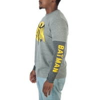 Batman DC Comics Muški vintage inspirirani twofer majica i odgovarajuća Beanie Combo