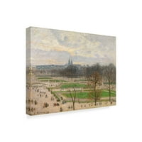 Zaštitni znak likovna umjetnost 'Tuileries on the Winter Apones' platno umjetnost Camille Pissarro