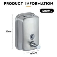 Zidni dozator sapuna s ručnom pumpom od nehrđajućeg čelika zidni sanitizer za ruke za hotelsku kupaonicu-brušenje