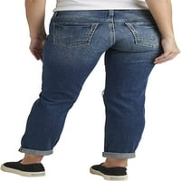 Tvrtka Silver Jeans. Ženske traperice-dečki srednje visine s uskim nogama, veličine struka 24-36