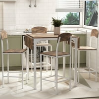 Stol za blagovanje visok 42 od 5 komada sa sklopivim stolom i stolicama, kuhinjski namještaj za mali prostor,