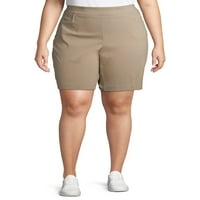 Terra & Sky Women's Plus Size Millennium tkane kratke hlače