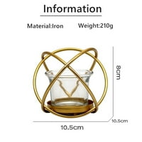 Skandinavski retro geometrijski željezni svijećnjak Stolni svijećnjak za uređenje interijera