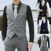 Muški formalni posao odijelo za casual odijelo za prsluk Slim Fit Tuxedo Tuxedo kaput