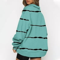 Ženski vrhovi zapadnog stila pulover s ovratnikom s patentnim zatvaračem Plus size modni majice dugih rukava Ženska