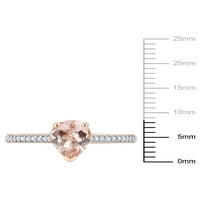 Carat T.G.W. Morganite i Carat T.W. Dijamantni 10K ružičasti zaručnički prsten