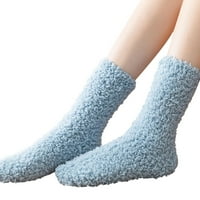 Žene nejasne čarape zimske koralne čarape Srednja slatka kuća Čvrsta čarapa