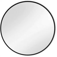 Osnove 18 Tradicionalno plastično okrugli zidni ogledalo, crno