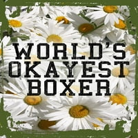 Cvijet tratinčice ravni platneni zidni umjetnički tisak najhladniji boksač na svijetu Boksački trening viseći