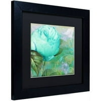 Zaštitni znak likovna umjetnost Aqua Rose I Canvas Art by Color Pekara Black Matte, crni okvir