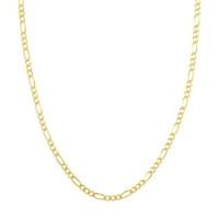 10k žuto zlato 18 Svjetlo konkavna ogrlica Figaro lanca W Jastoga - Unisex