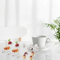 Minijaturni set za čaj, Dollhouse Tea Set Model rekviziti za odmor Porculan za kuhinju Dollhouse Type B