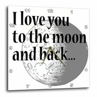 3k volim te do Mjeseca i natrag-zidni sat, od