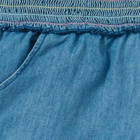 Nabrane kratke hlače u struku za djevojčice od 3 pakiranja, veličine od 12 m do 5 T