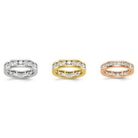 Dijamantni zaručnički prsten od 14k bijelog zlata, veličina prstena za obljetnicu 4. - Jubilarni prstenovi