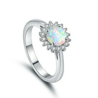 Do 65% popusta na prstenje za žene opal prsten za žene s opalom i bijelim kamenom vjenčani prsten za ruke prsten
