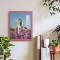 Moderni okvir za fotografije od prirodnog drveta u svijetlo ružičastoj boji