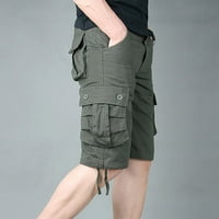 Muške teretne kratke hlače kratke hlače za radnu odjeću kratke hlače s Više džepova s patentnim zatvaračem ravne