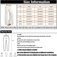 Xinqinghao ženske trendovske hlače širokim nogama Čvrsta casual osnovne duge hlače elastično čizme za čizme Izrezanje