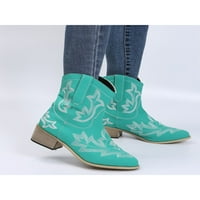 Sanviglor Women Cowgirl Boots široko-čaša Western čizme vezeni vintage čizme na otvorenom udobnost casual zimske