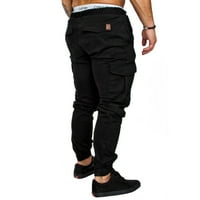 Hlače muške Casual hlače s više džepova vodootporne svakodnevne trenirke otporne na habanje Muške hlače u crnoj