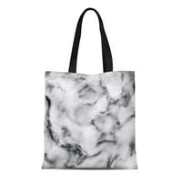 Canvas Tote torba Bijela elegantna mramorna stil siva moderna lijepa sažetna hladna torbica za višekratnu upotrebu