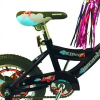12 okvirna kočnica bicikla s jednom ručicom kromirani naplatci Crna pneumatska guma dječji bicikl - Crna