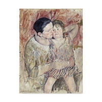 Zaštitni znak likovna umjetnost 'Žena i dijete' platno umjetnost Mary Stevenson Cassatt