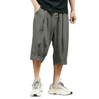 Kratke hlače muške sportske kratke hlače prugaste hlače za trčanje ljetne hlače za vježbanje s džepovima elastični